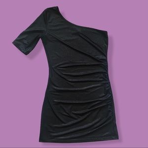 Codigo Faux Leather Snake Print Mini Dress